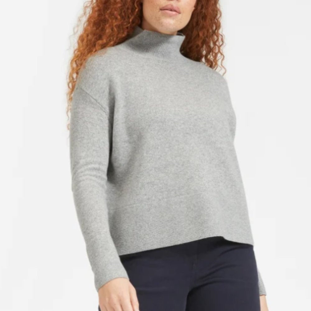 EVERLANE The Cashmere Turtleneck in Heather Grey X
